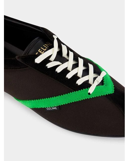 Céline Green Lace-Up Sneakers for men