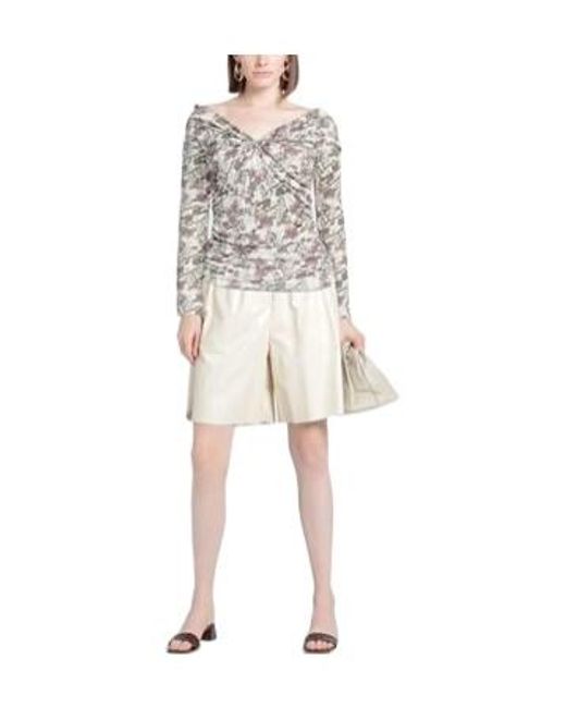 Isabel Marant White Off Shoulder Long Sleeve T-Shirt