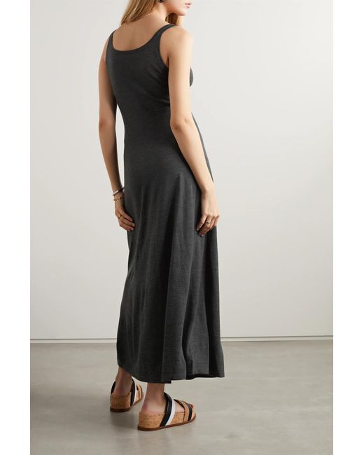 Gabriela Hearst Black Kallie Wool And Silk-Blend Jersey Maxi Dress