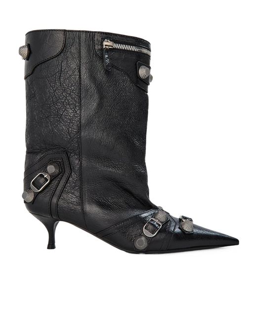 Balenciaga Black Pointed-Toe Ankle Boots