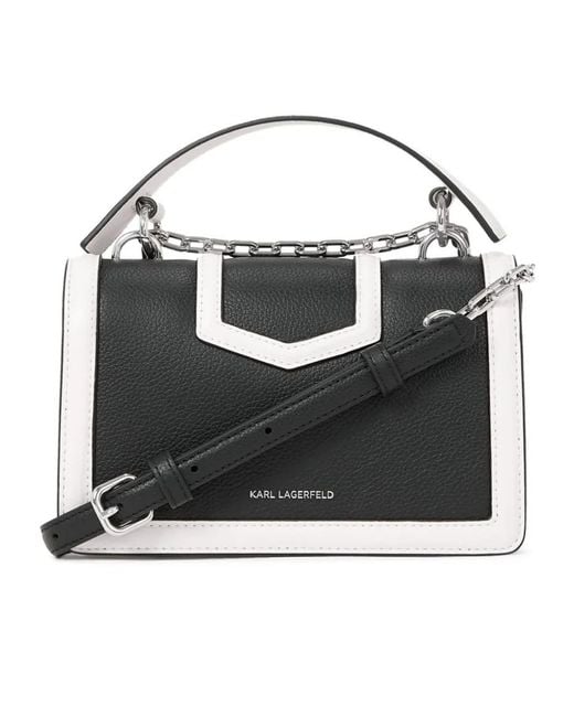 Karl Lagerfeld Black Small K/Nova Crossbody Bag