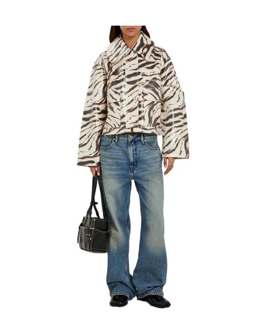 Ganni Multicolor Zebra-Print Jacket