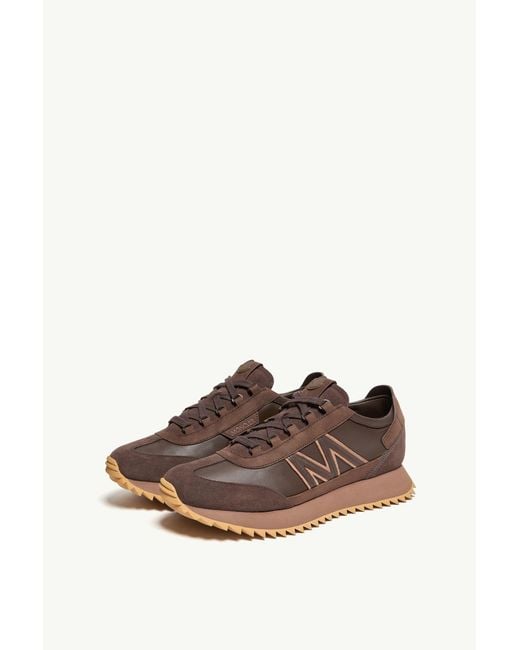 Moncler Brown Pacey2 Logo Patch Sneakers for men