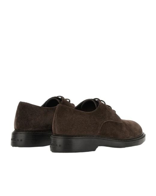 Hogan Brown Urbano Lace-Up Derby Shoes for men