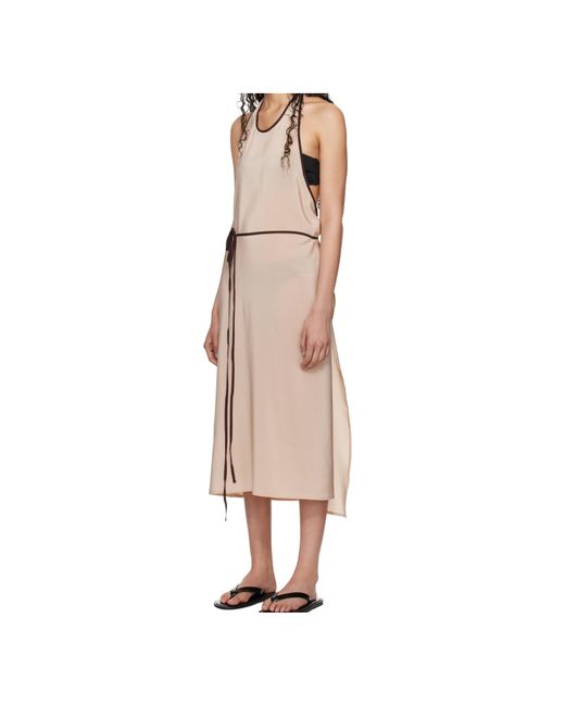 Baserange Natural Round Neck Sleeveless Dress