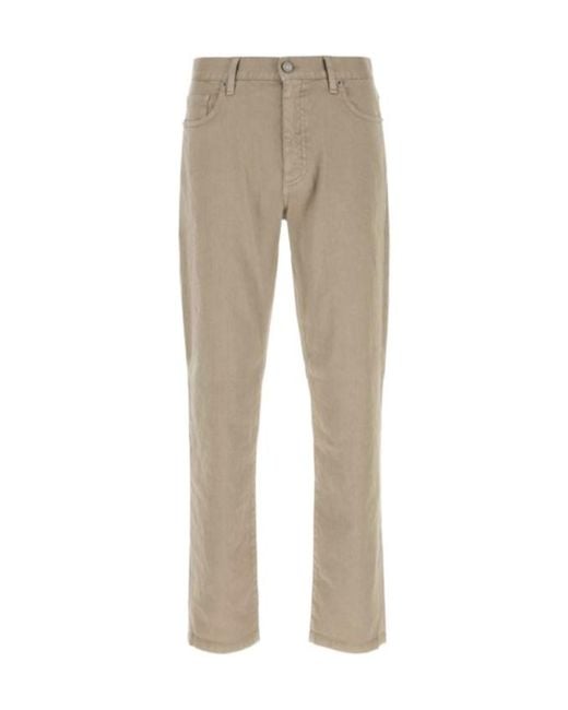 Zegna Natural Jeans With Belt Loops for men