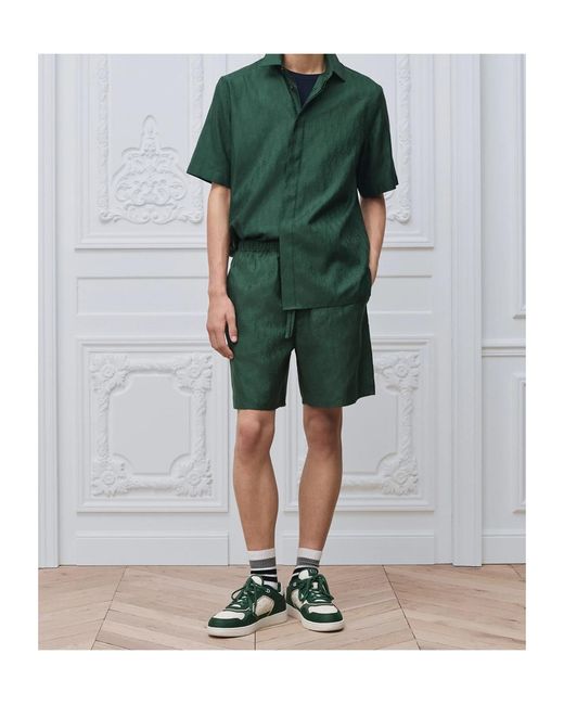 Dior Green Oblique Jacquard Shorts for men