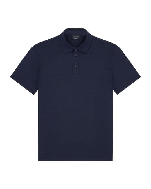Giorgio Armani Blue Classic Polo Shirt for men