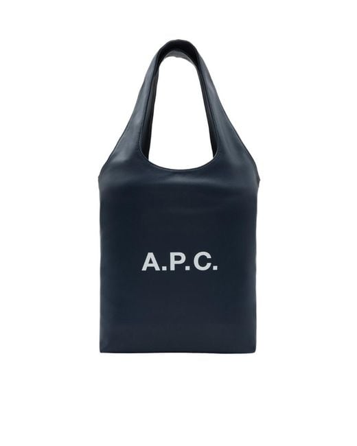 A.P.C. Blue Ninon Small Tote Bag