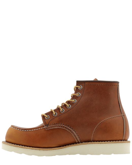 Red Wing Brown Classic Moc Lace-Up Boots for men