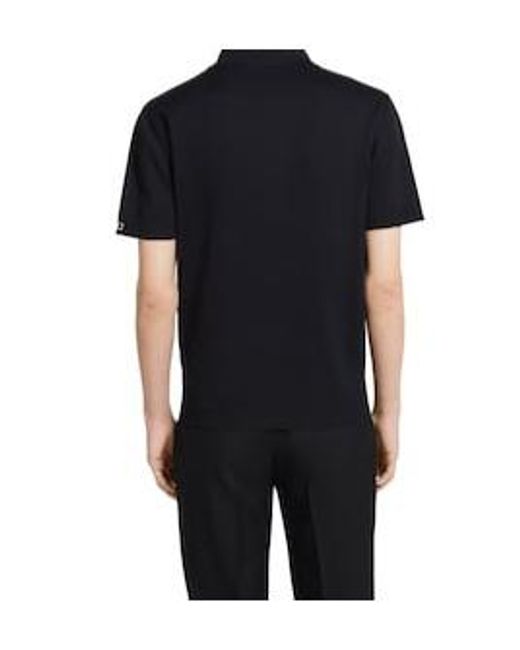 Gucci Black Silk Cotton Knit Polo Shirt for men