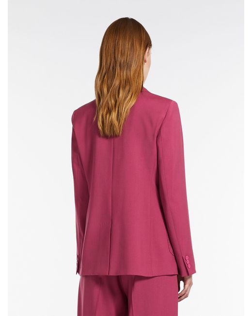 Weekend by Maxmara Pink Double-Breasted Long-Sleeved Blazer