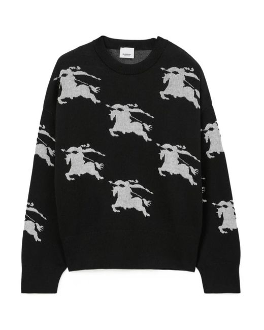 Burberry Black Ekd Jacquard Jumper