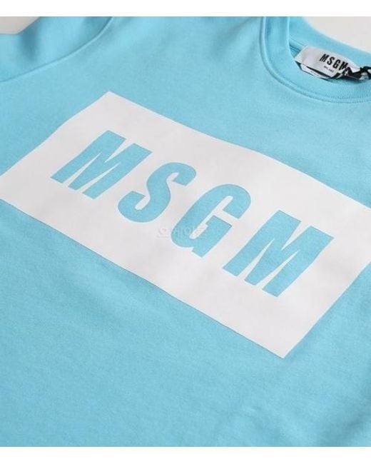 MSGM Blue Logo Sweater