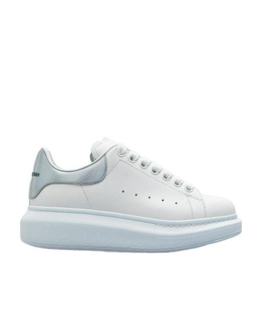 Alexander McQueen Gray Leather Oversized Sneakers