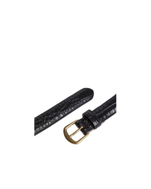 DSquared² Black Logo Plaque Embossed Belt
