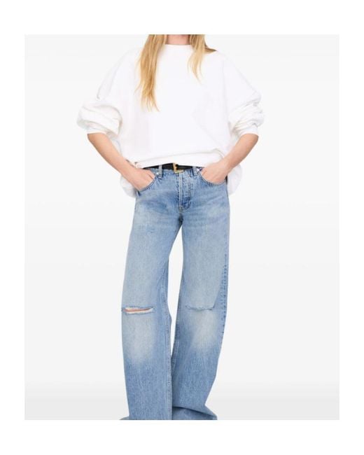 Anine Bing White Miles Sweatshirt