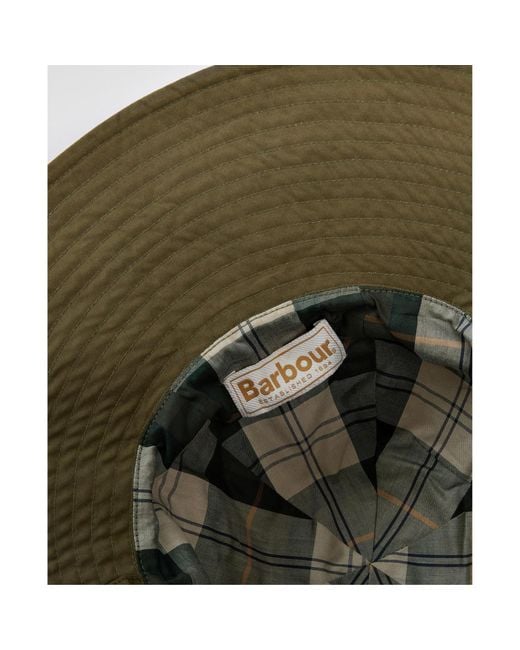 Barbour Green Solid Color Floppy Hat