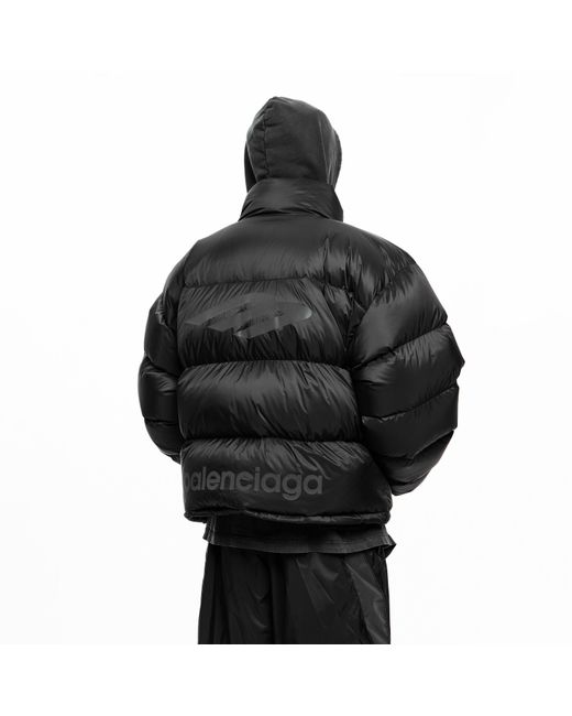 Balenciaga Black Bal Ski Short Puffer Jacket for men
