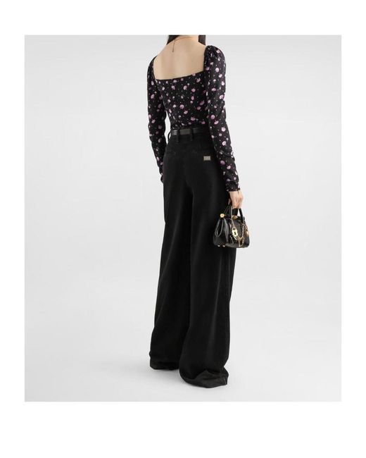 Dolce & Gabbana Black Pleated Jeans
