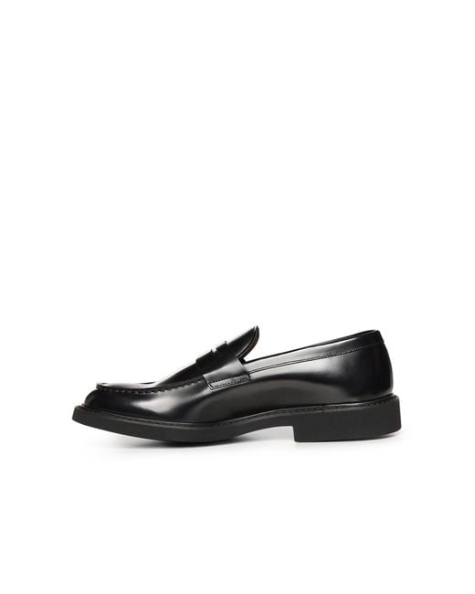 Doucal's Black Penny Loafers for men
