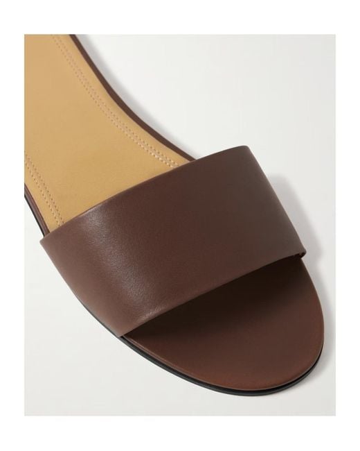 The Row Brown Flat Sandals