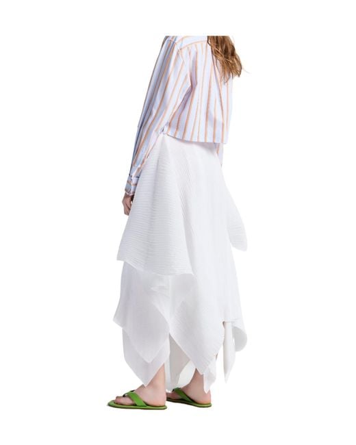 J.W. Anderson White Jw Anderson Pleated Skirt