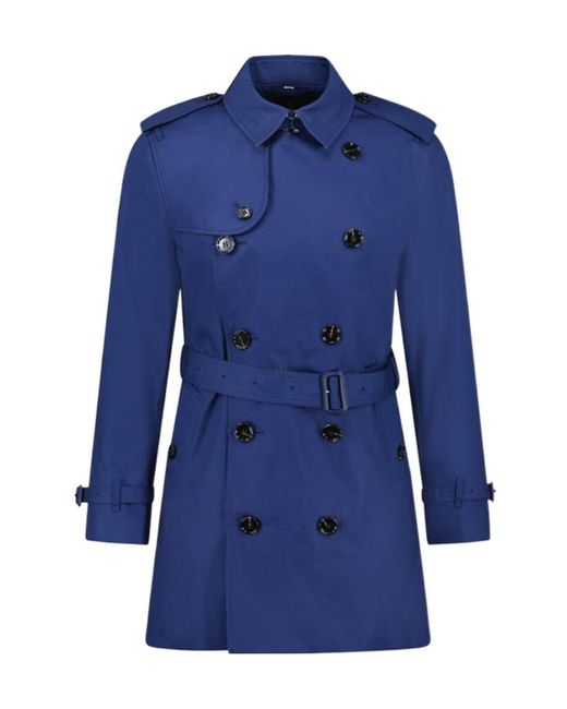 Burberry Blue Belt Trench Coat