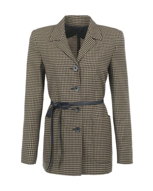 Max Mara Gray Single-Breasted Blazer