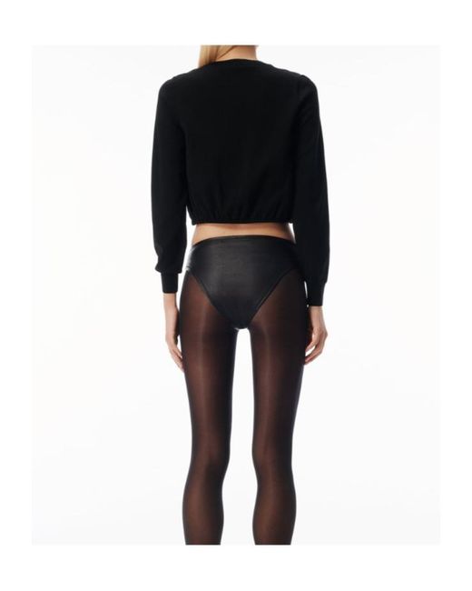 Alexander Wang Black Drawstring Hem Cardigan