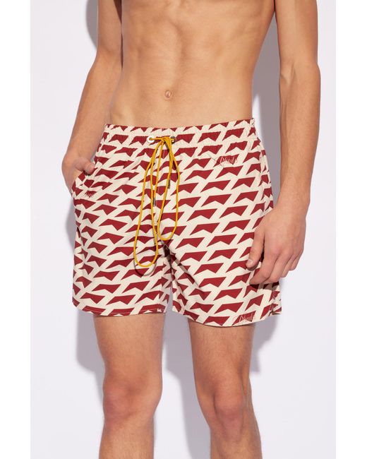 Rhude Red Dolce Vita Swim Shorts for men