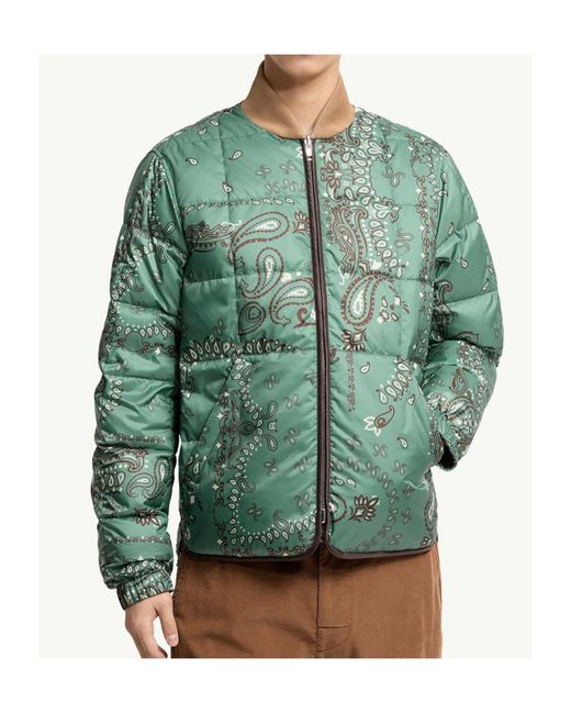 Moncler Green Chalvron Reversible Down Bomber Jacket for men
