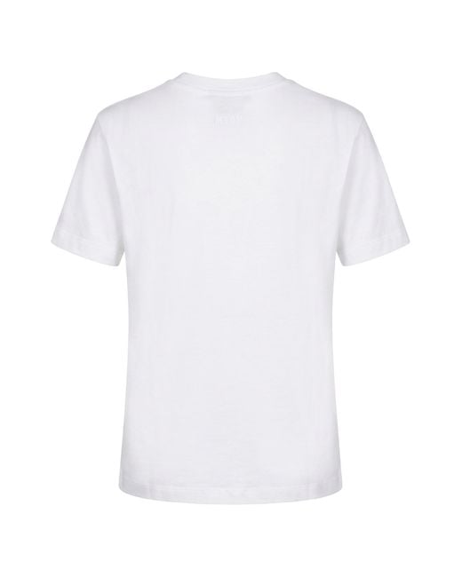 MSGM White Embroidered T-Shirt