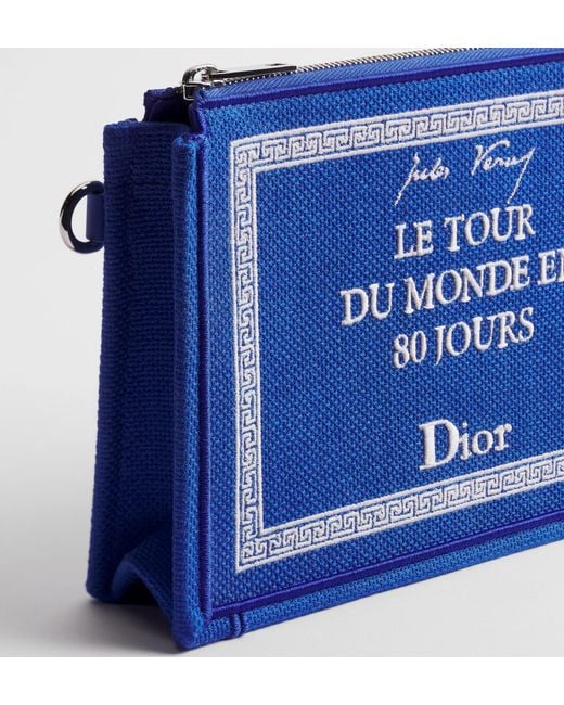 Dior Blue A5 Triangle Pouch for men