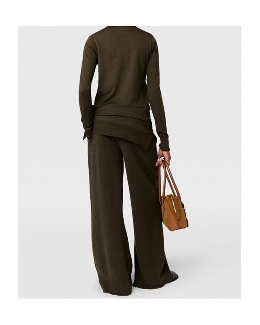 Stella McCartney Green Tie-Front Crewneck Jumper