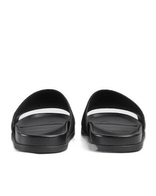 Gucci Black Logo Detailed Slide Sandals for men