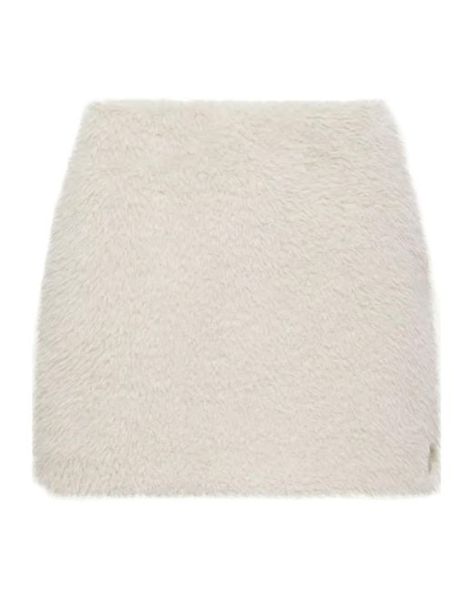 Moncler White Logo Patch Mini Skirt