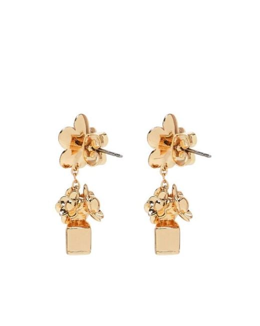 Marc Jacobs The Mini Icon Daisy Earrings in Metallic | Lyst