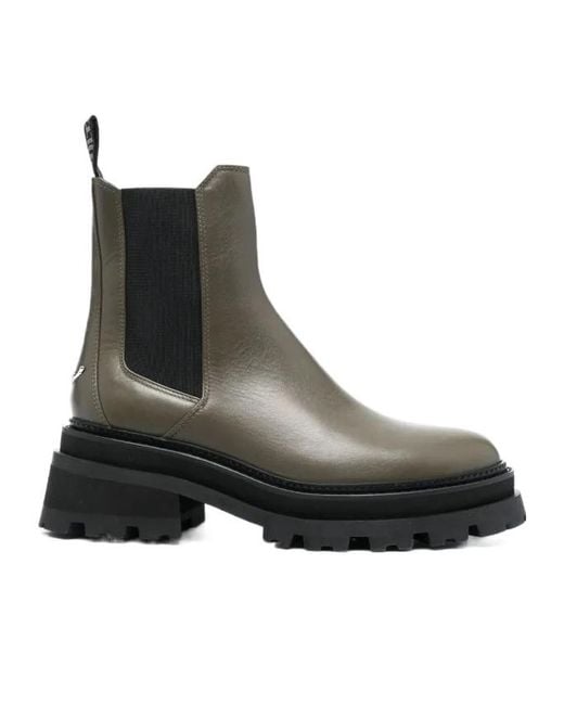 Zadig & Voltaire Black 65Mm Leather Ankle Boots