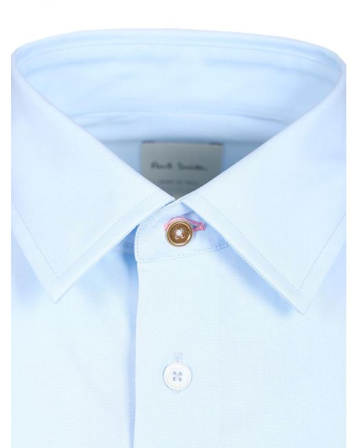 Paul Smith Blue Artist Stripe Cuff Shirt for men