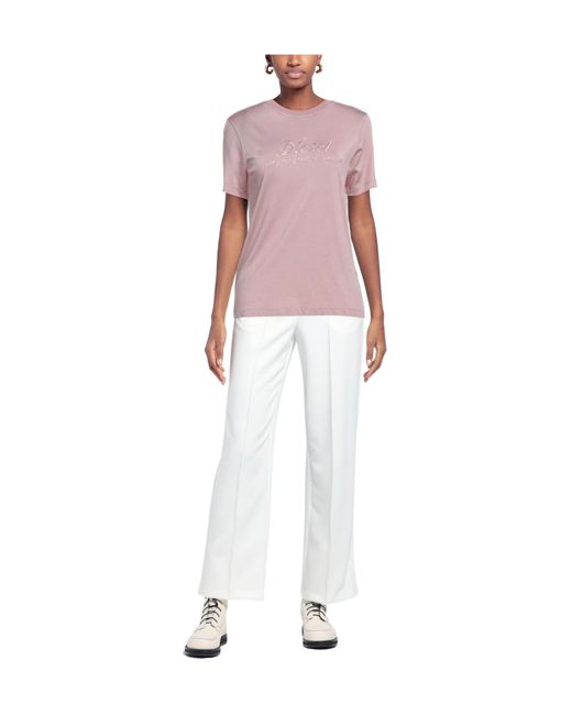 DIESEL Pink Simple Short-Sleeved T-Shirt