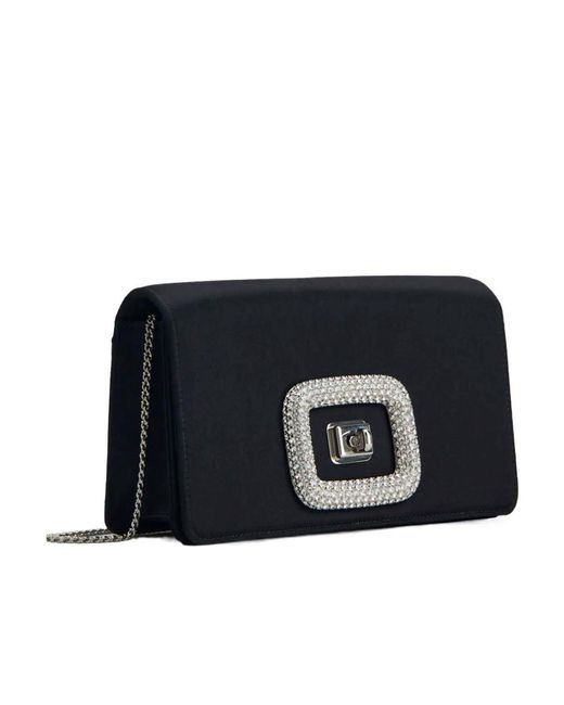 Roger Vivier Black Mini Viv' Choc Jewel Crossbody Bag