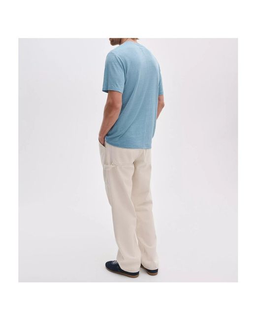 Rag & Bone Blue Crew Neck Short-Sleeved T-Shirt for men