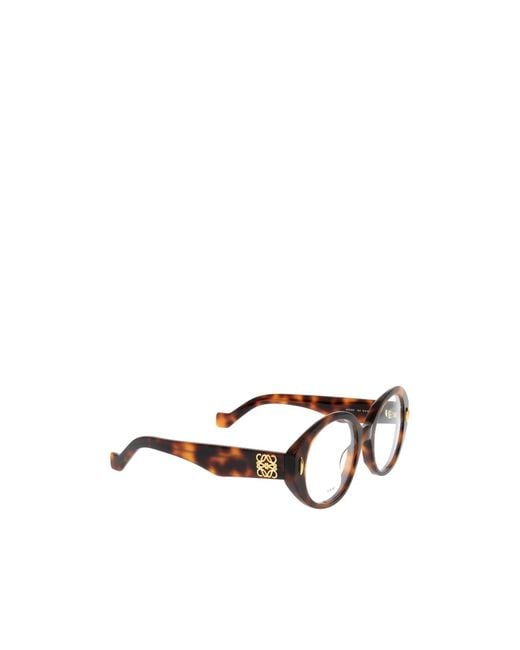 Loewe White Oval Frame Glasses