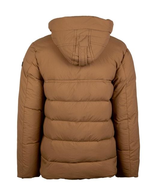Peuterey Brown Eddie Hooded Down Jacket for men