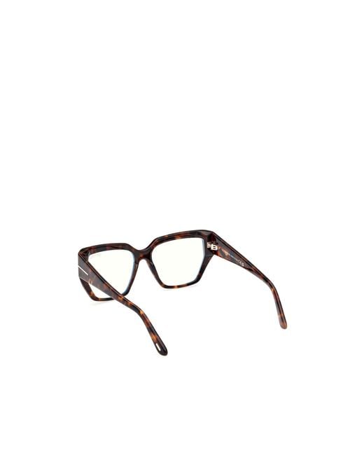 Tom Ford White Eyewear Square Frame Glasses