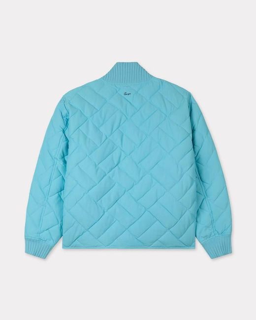 KENZO Blue Quilted Down Jacket
