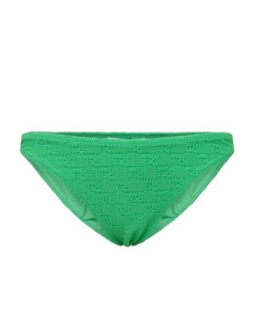Alexander Wang Green Texture Logo Jersey Bikini Bottoms