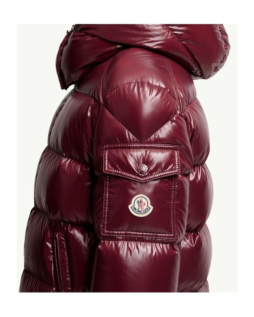 Moncler Red Maire Zip-Up Hooded Jacket
