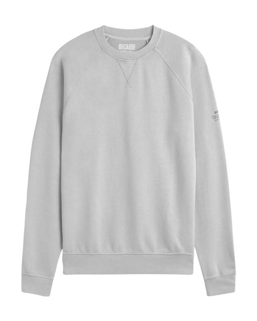 Ecoalf Gray Crew Neck Raglan Sleeve Sweatshirt for men